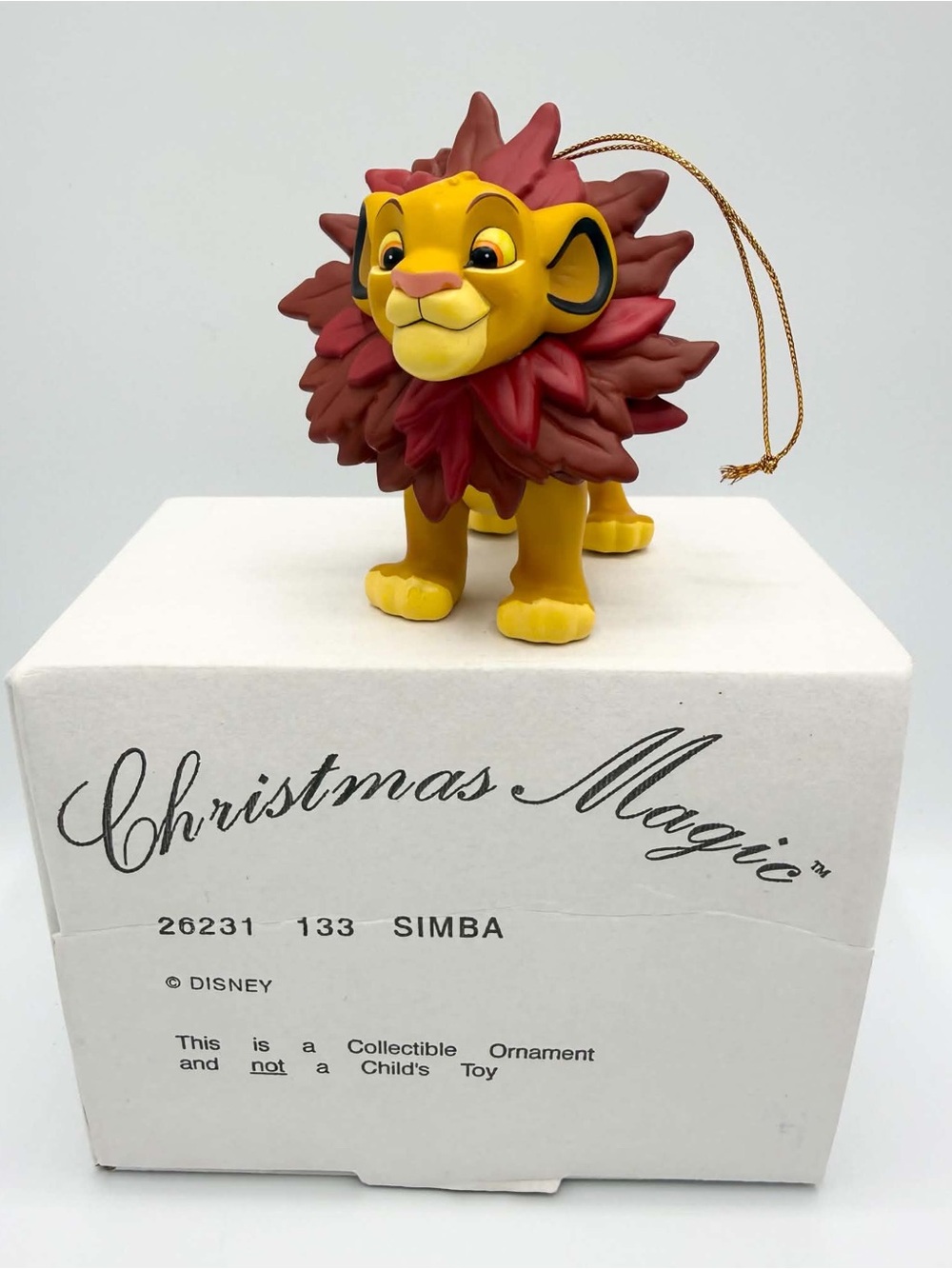 Disney Grolier Christmas Ornament of SIMBA 133 In Box